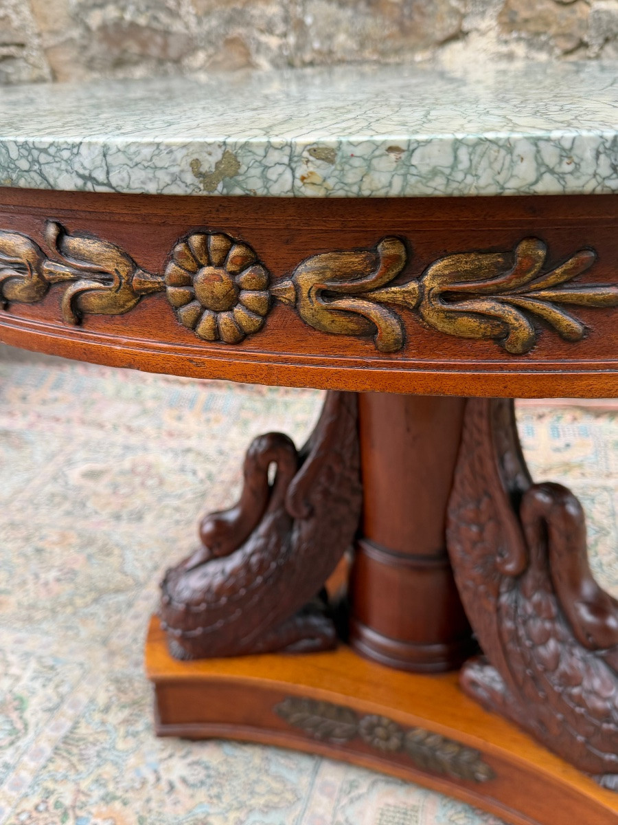 Empire-style Dolphin Pedestal Table -photo-1