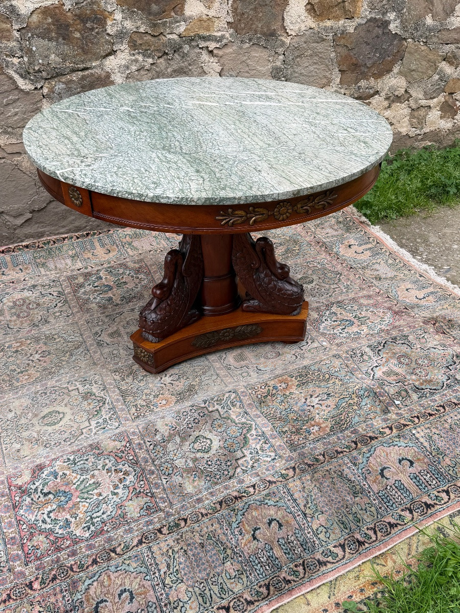 Empire-style Dolphin Pedestal Table -photo-4