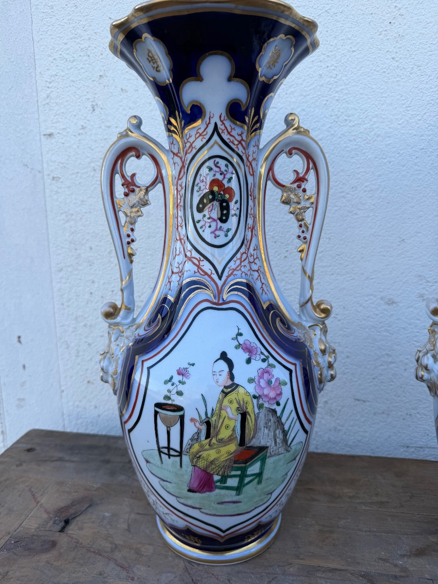 Valentine Saint Gaudens paires d’important vases pansus -photo-2