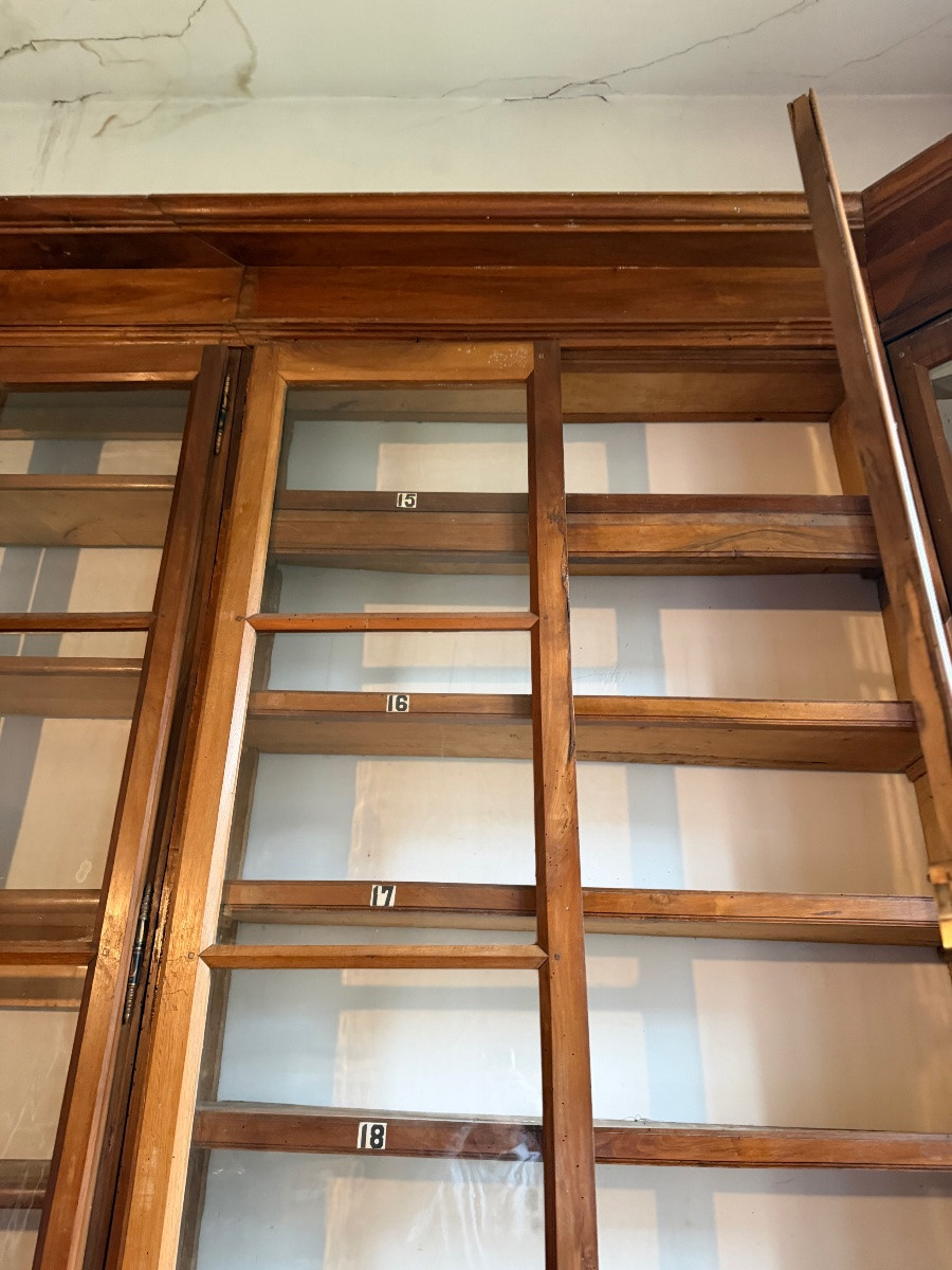 Walnut Bookcase, 19th Century-photo-5