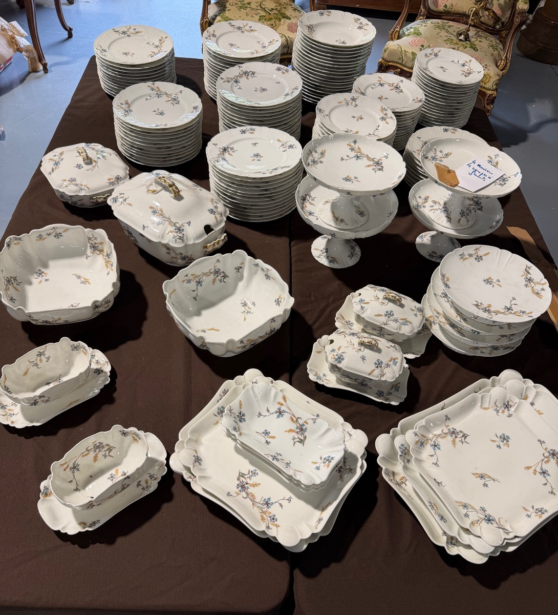 Important 170-piece Service In Haviland Limoges Porcelain