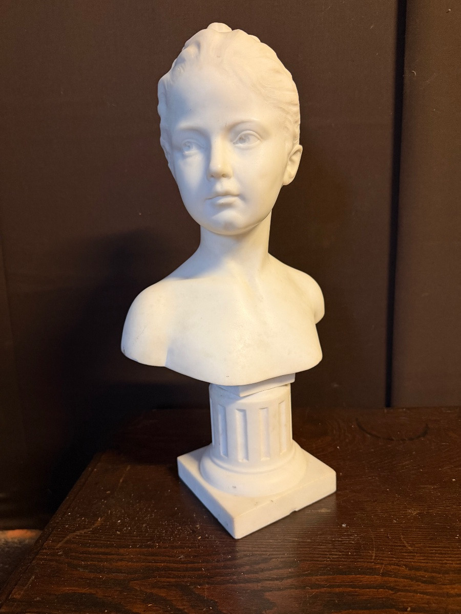 After Houdon, Marble Bust Of Louise Brongniart-photo-3