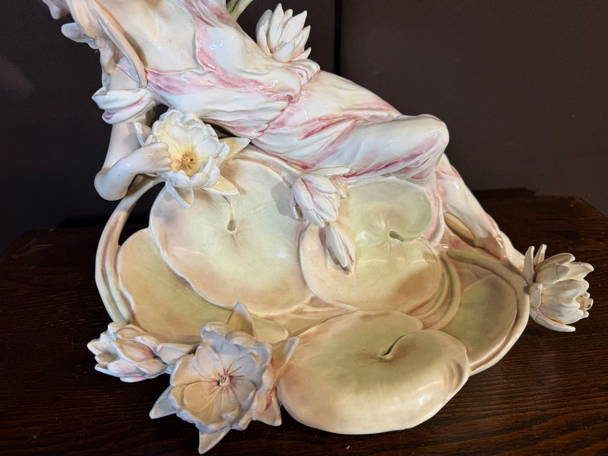 Large Art Nouveau Porcelain Bowl-photo-4