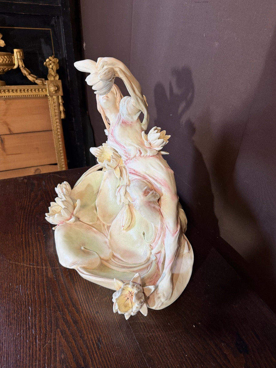 Large Art Nouveau Porcelain Bowl-photo-2