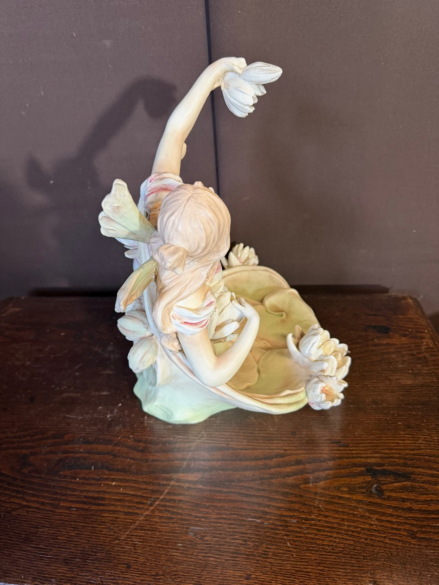 Large Art Nouveau Porcelain Bowl-photo-3