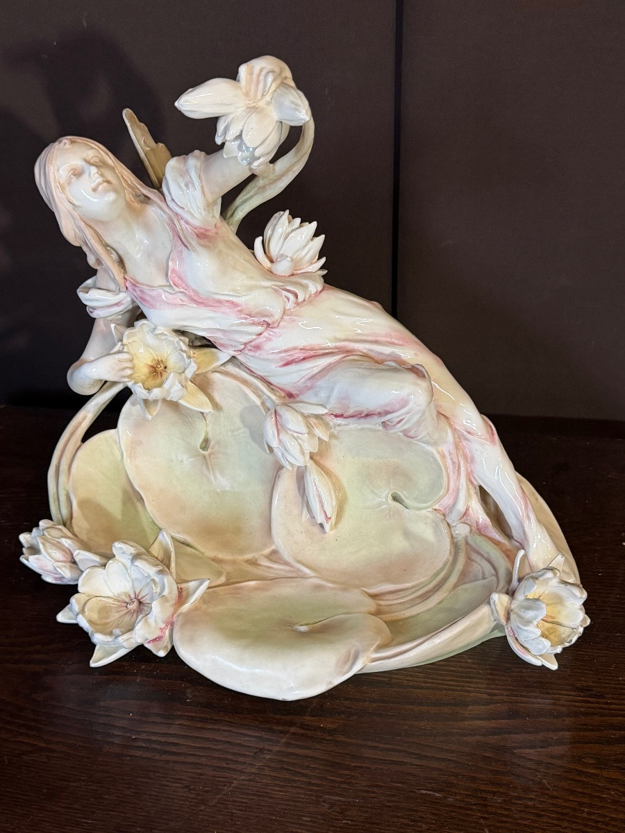 Large Art Nouveau Porcelain Bowl-photo-8