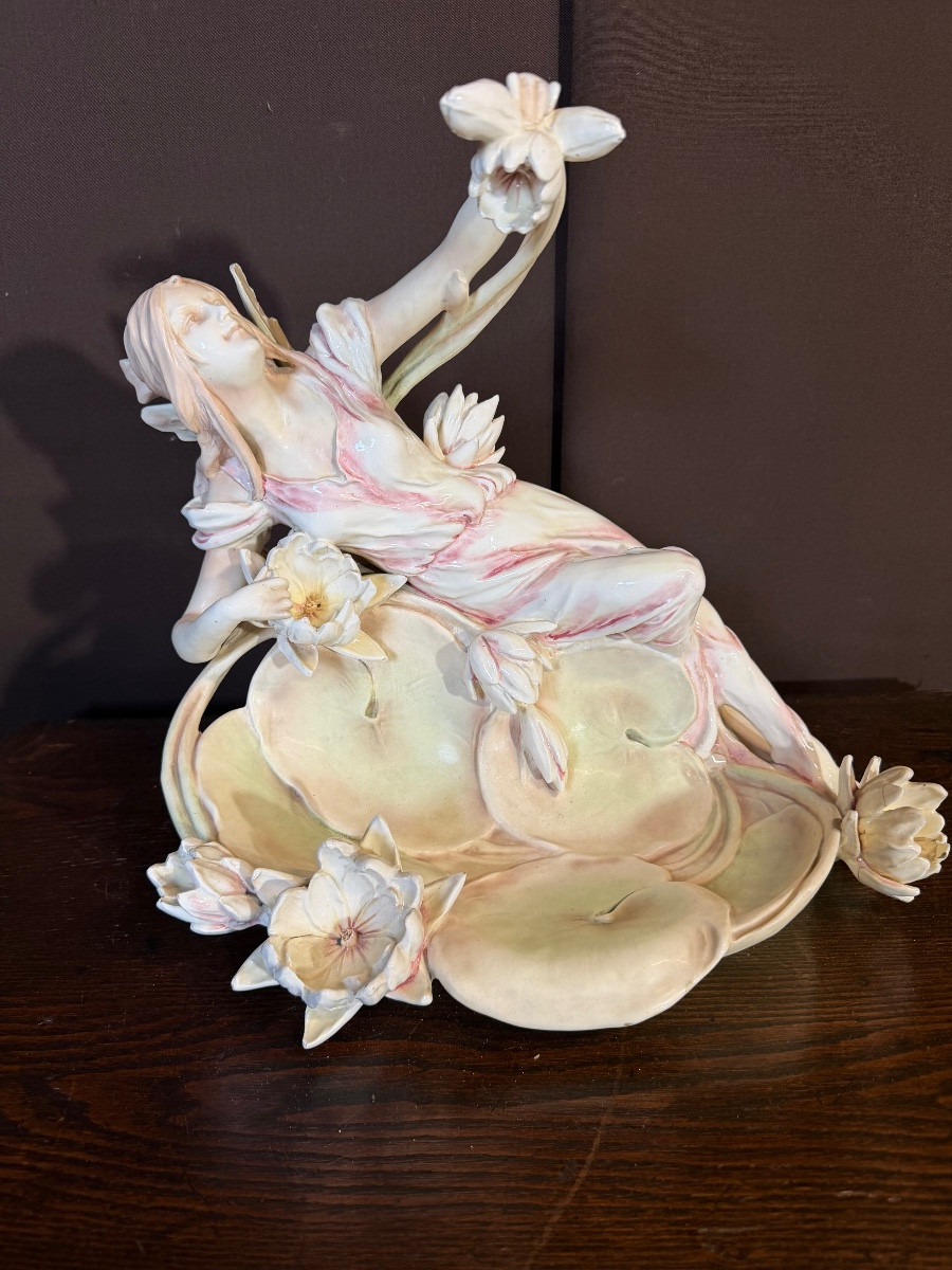 Large Art Nouveau Porcelain Bowl
