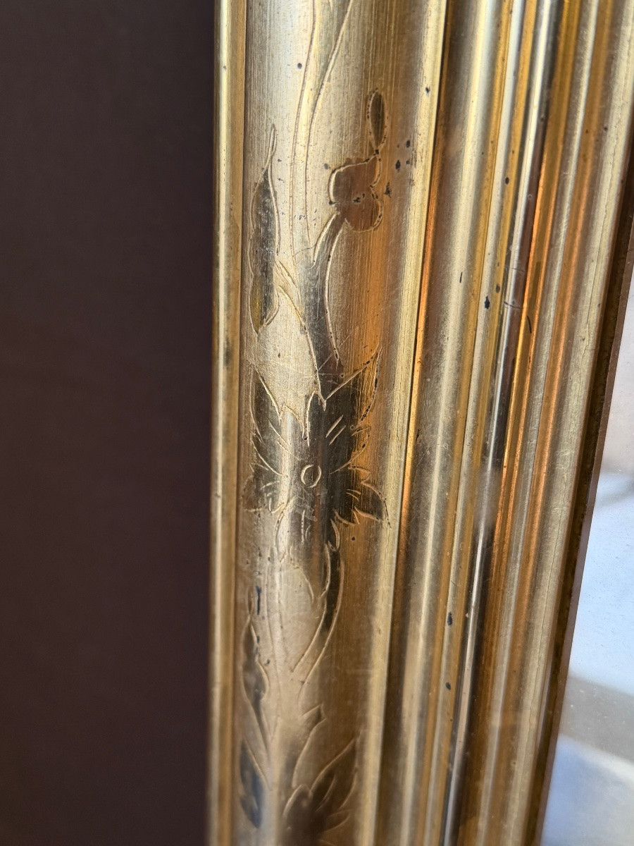 Miroir bois doré Louis Philippe -photo-1