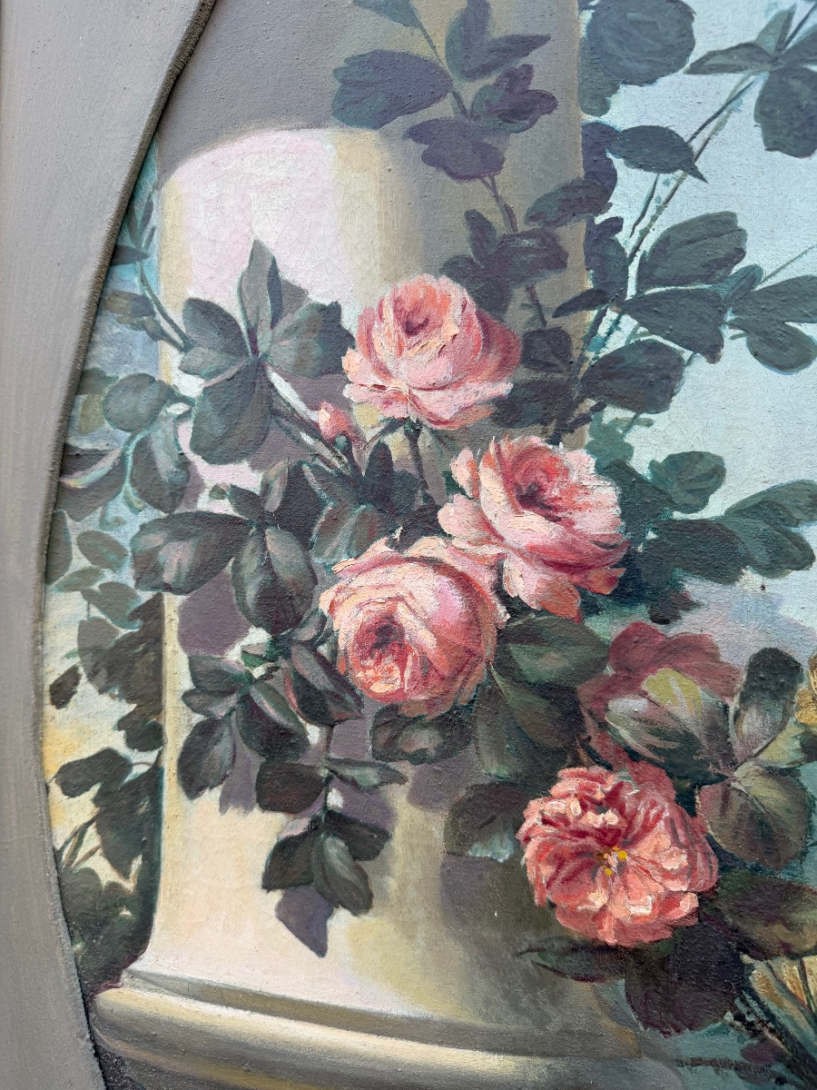 XIXth Century Flower Painting-photo-1