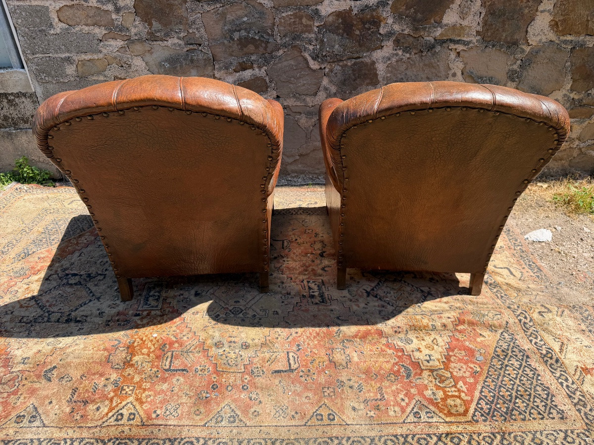 Pair Of Art Deco Club Armchairs-photo-2