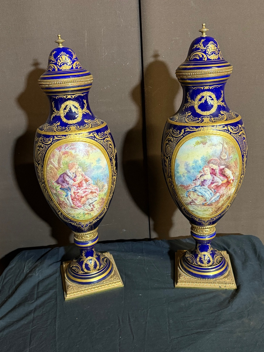 Importante paire de vases Sèvres 