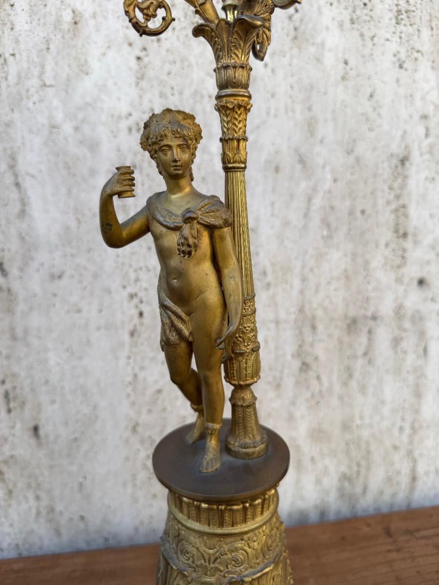 Pair Of Empire Candelabras Early 19th Century-photo-3
