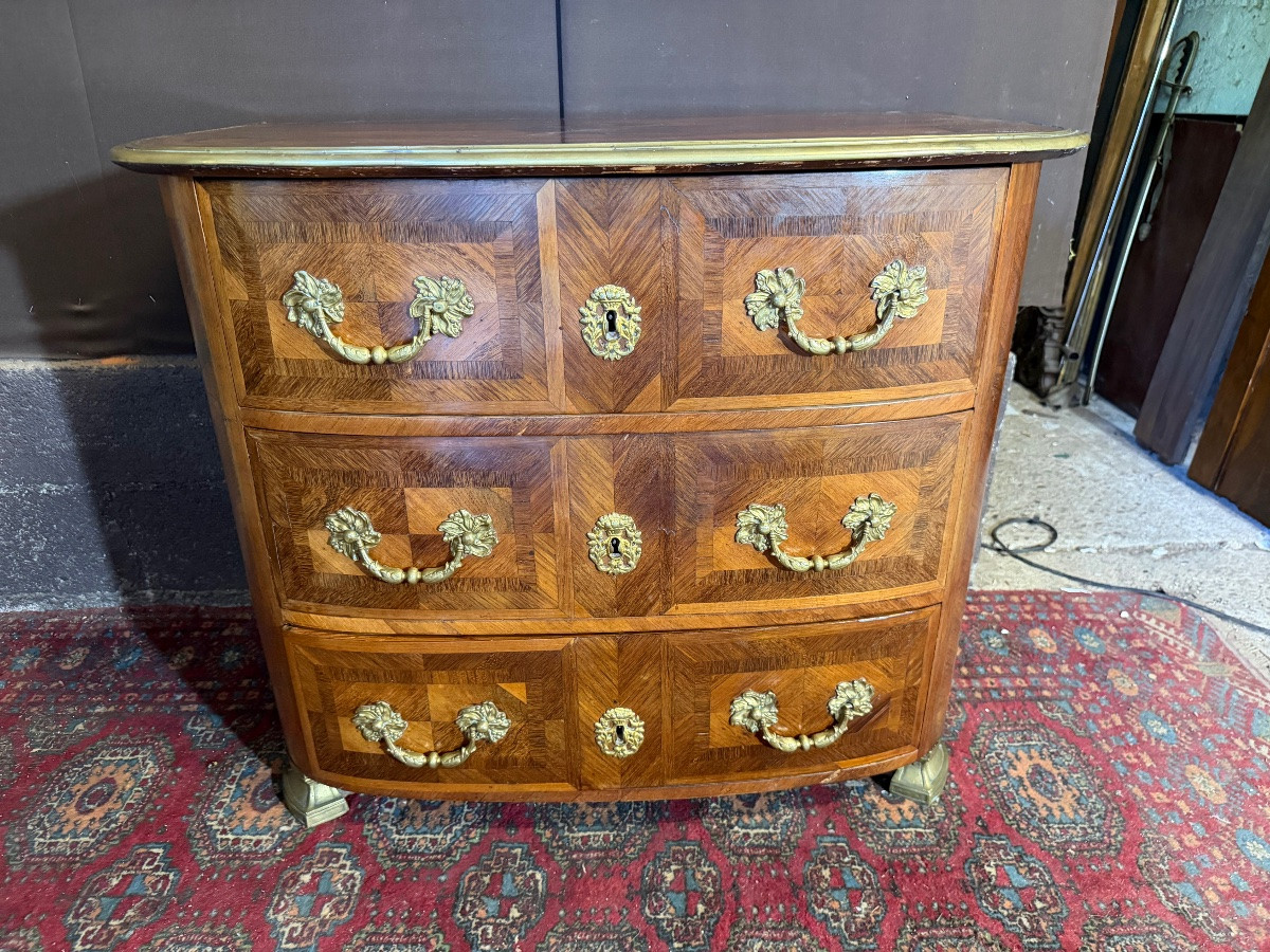 Commode Louis XIV en marqueterie attribué à Thomas Hache -photo-1