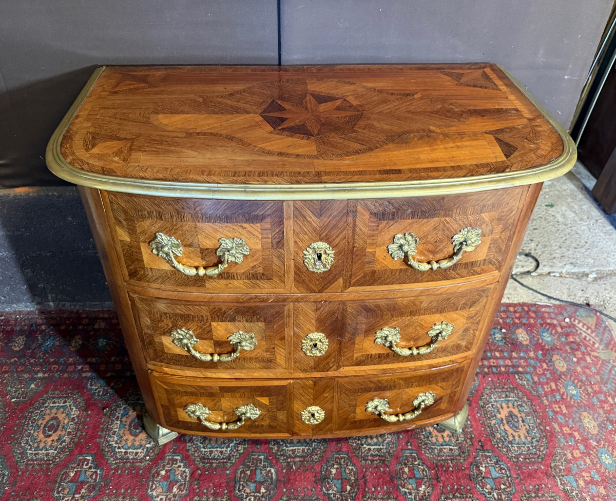 Commode Louis XIV en marqueterie attribué à Thomas Hache 