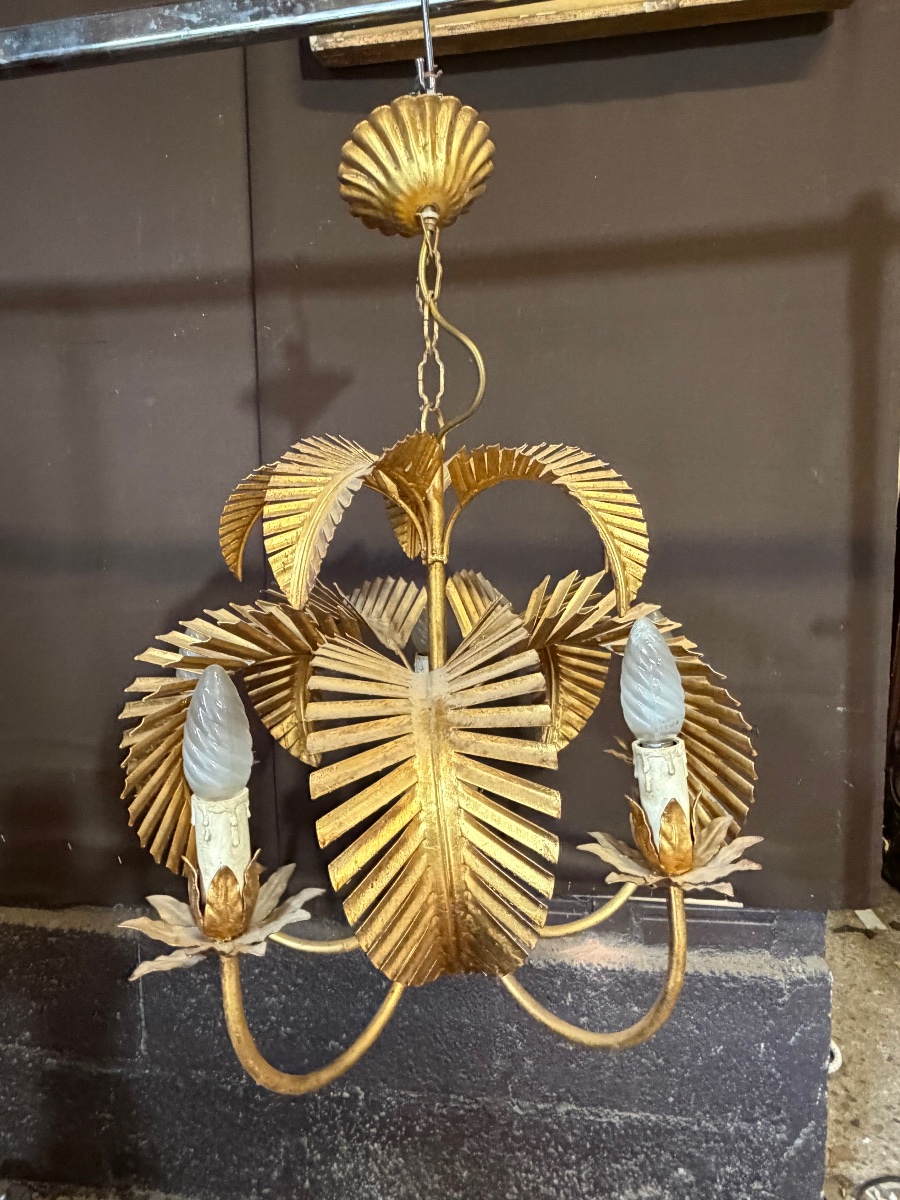 Coconut Palm Chandelier By Chanel From The '70s-photo-4