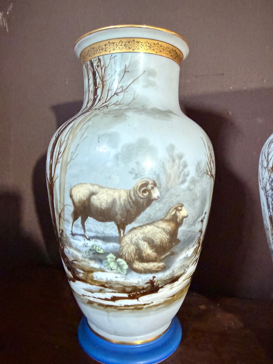 Pair Of Opaline Vases-photo-4