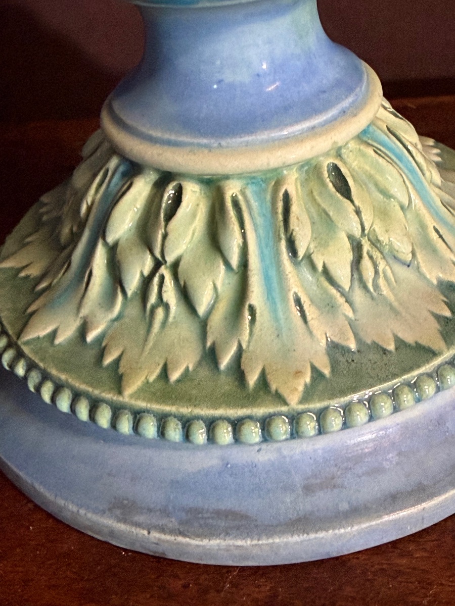 Edmond Lachenal (1855-1948) Large Art Nouveau Ewer-photo-2