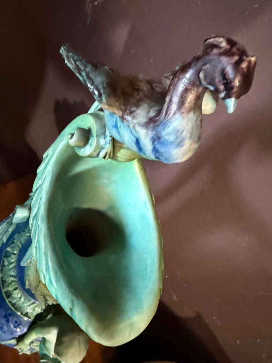 Edmond Lachenal (1855-1948) Large Art Nouveau Ewer-photo-1