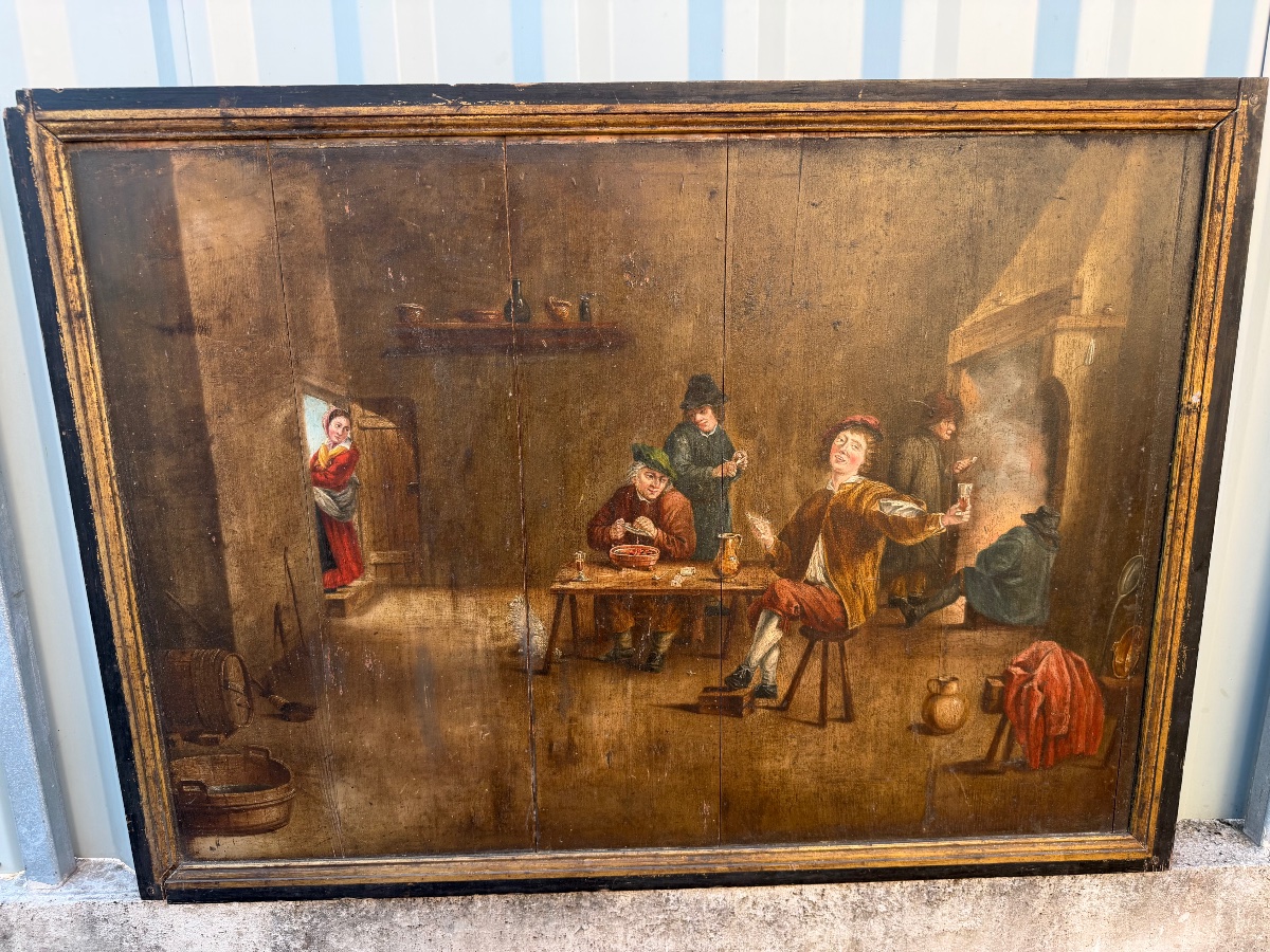 Flemish School Of The 17th Century Tavern Scene