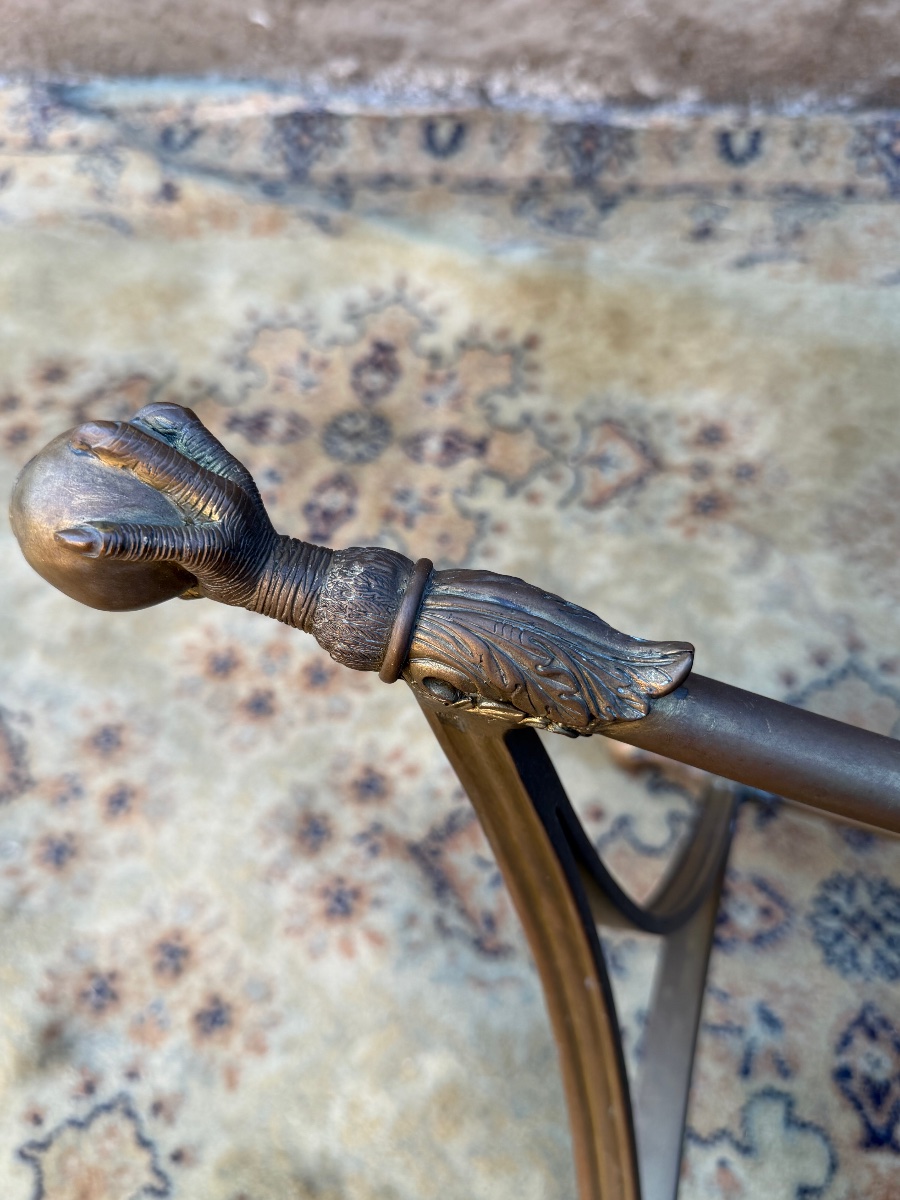 Pair Of 19th-century Bronze Pedestal Tables -photo-3
