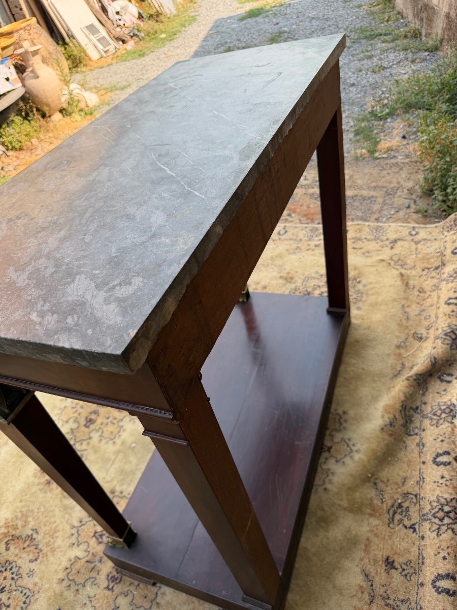 Console retour d’Égypte à cariatides en bronze -photo-3