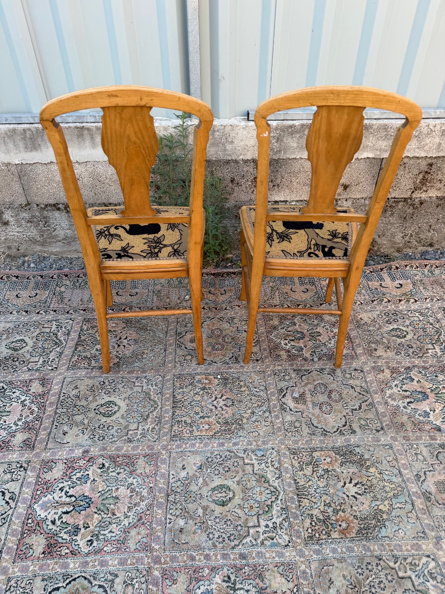 Pair Of Art Nouveau Chairs -photo-2