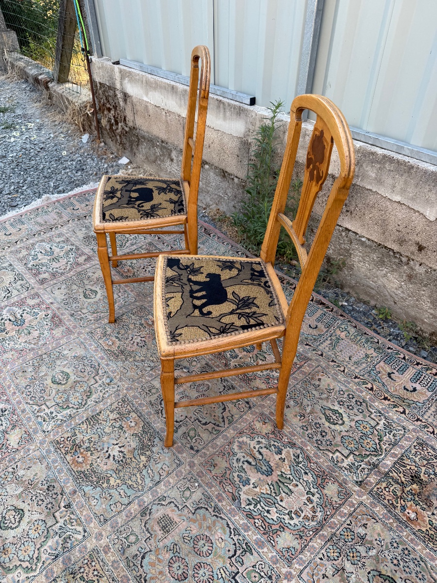 Pair Of Art Nouveau Chairs -photo-4