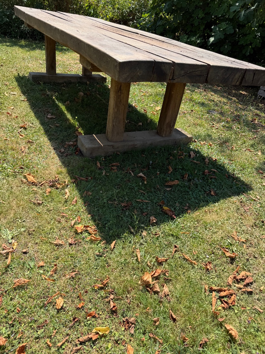 Large Brutalist Farmhouse Table -photo-3