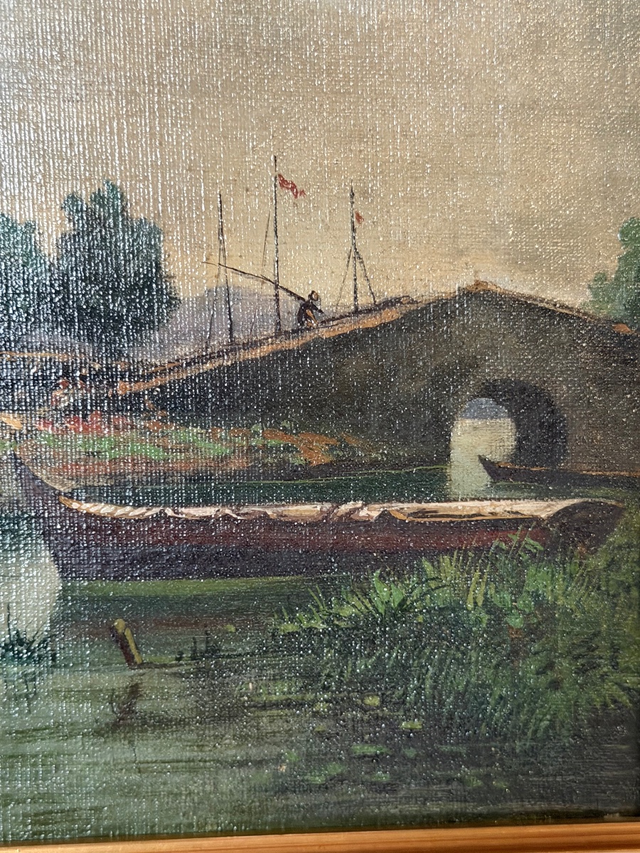 Small Painting From The Barbison School -photo-2