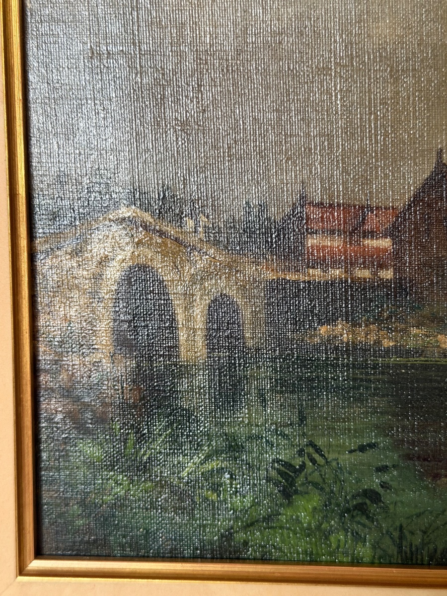Small Painting From The Barbison School -photo-1