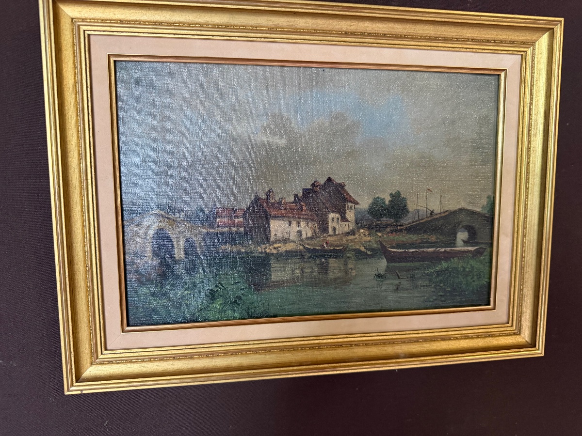 Small Painting From The Barbison School 