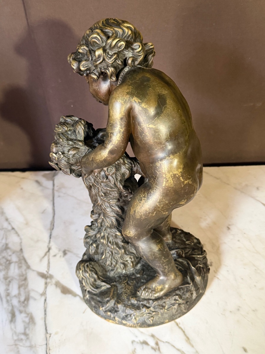 Charles-Auguste Arnaud (1825 - 1883)Jeune enfant au chien -photo-4