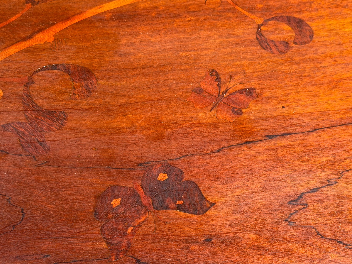 table à thé Art nouveau de Louis Majorelle (1859-1926), intitulée « Au gui l'an neuf-photo-3