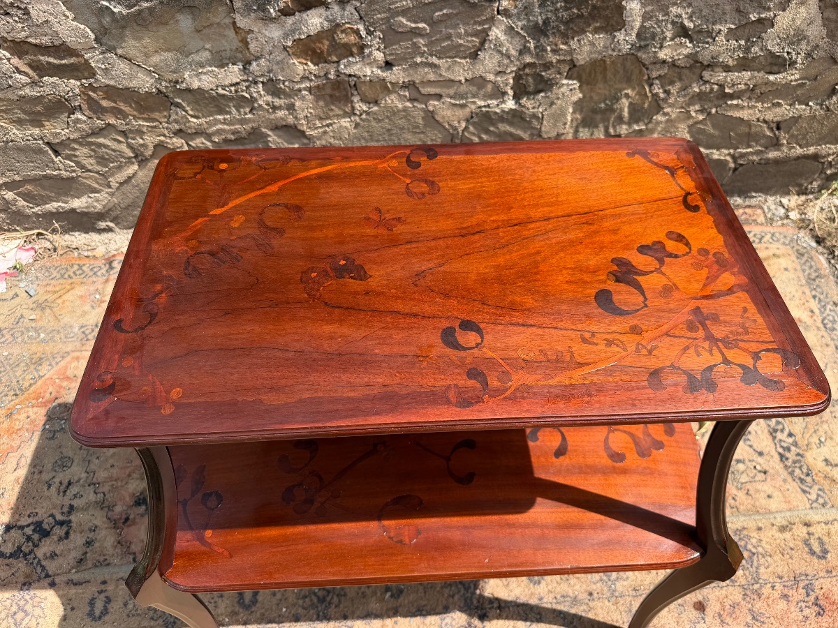 table à thé Art nouveau de Louis Majorelle (1859-1926), intitulée « Au gui l'an neuf-photo-4