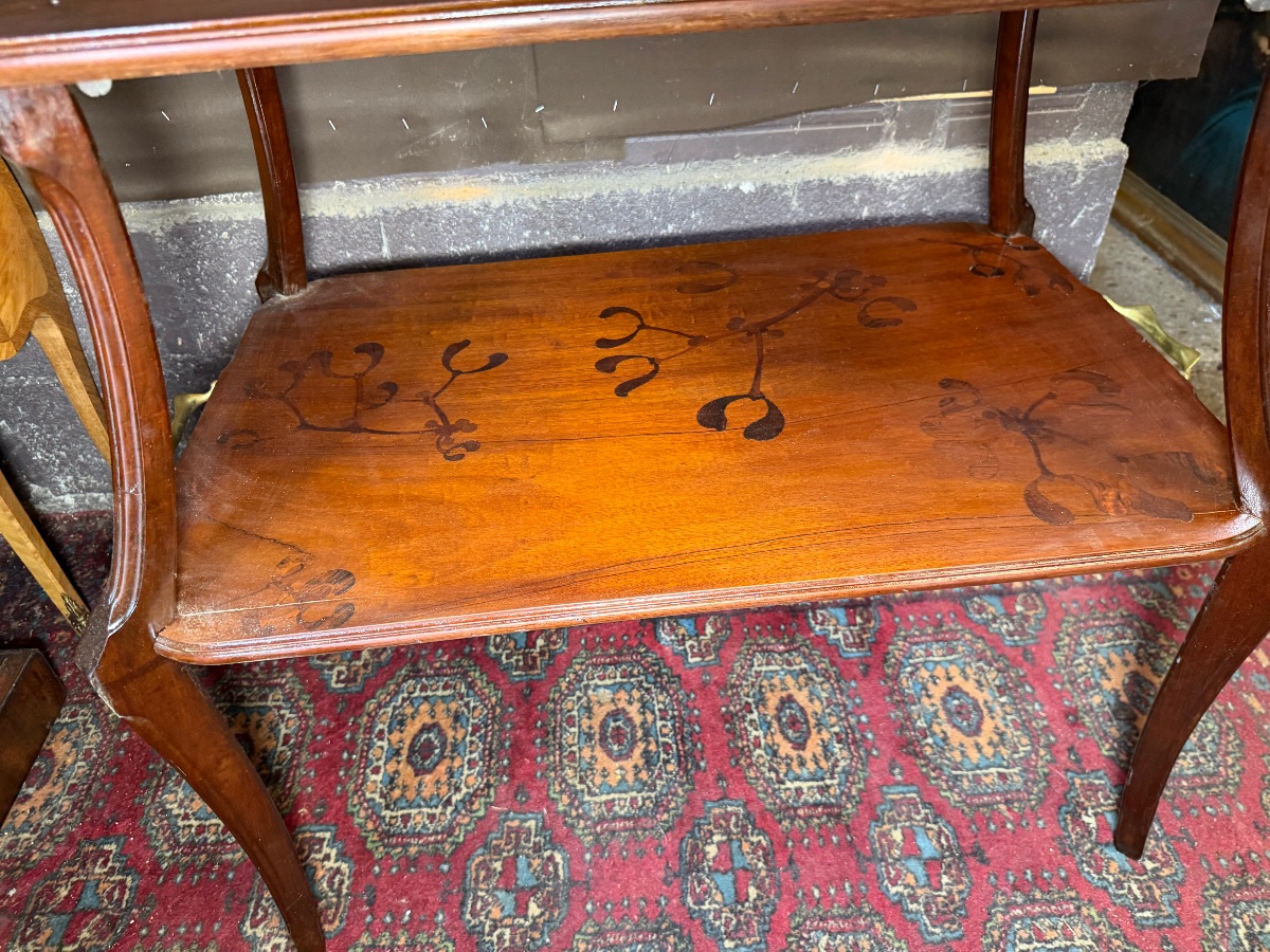 table à thé Art nouveau de Louis Majorelle (1859-1926), intitulée « Au gui l'an neuf-photo-2