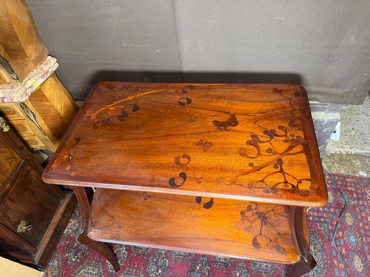 table à thé Art nouveau de Louis Majorelle (1859-1926), intitulée « Au gui l'an neuf-photo-8