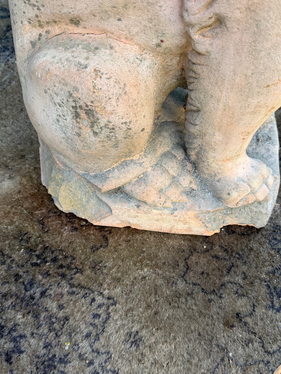 Pair Of Terracotta Lions -photo-2