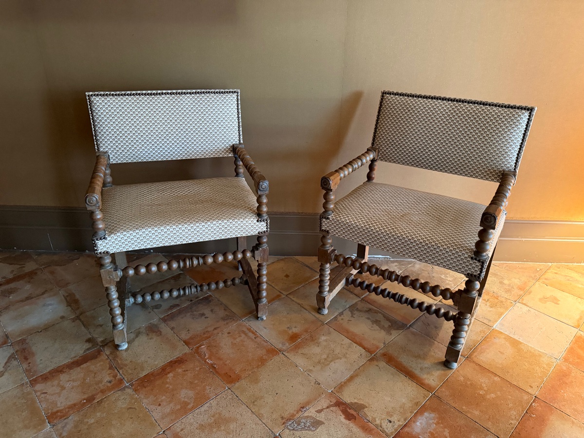Pair Of Louis XIII-style Armchairs 
