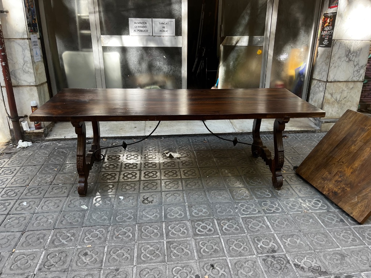 Table catalane en noyer -photo-2