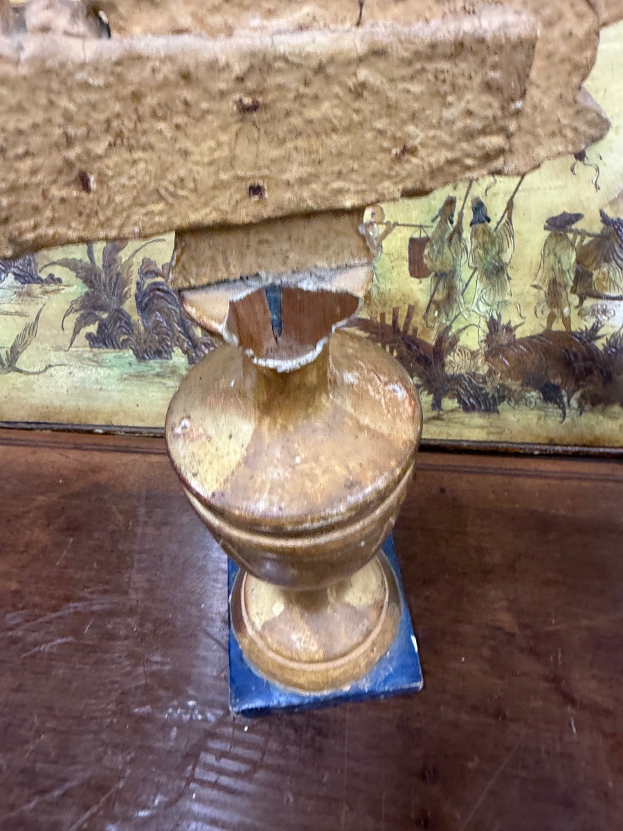 Paire de reliquaires en bois doré d’époque Louis XVI -photo-3