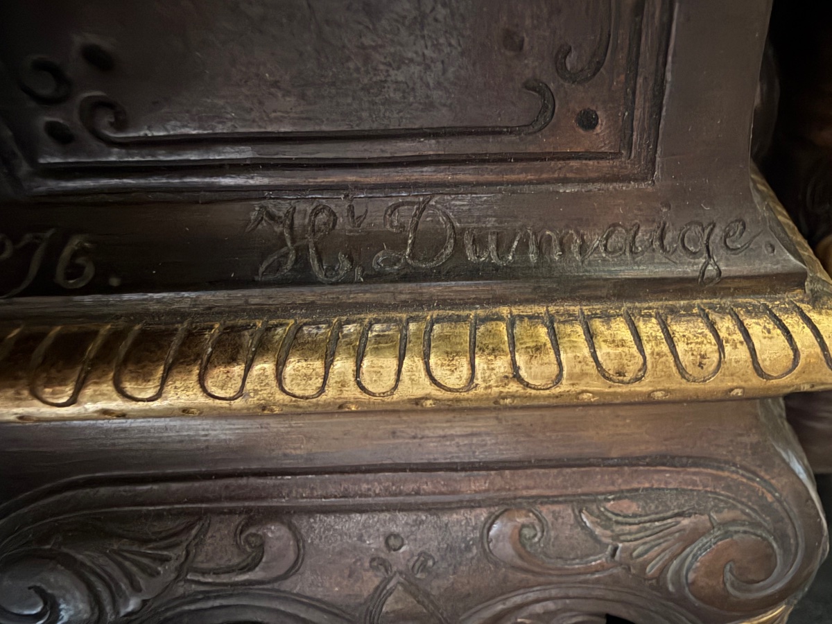 Importante garniture de cheminée Napoléon III (hauteur :95cm)-photo-2