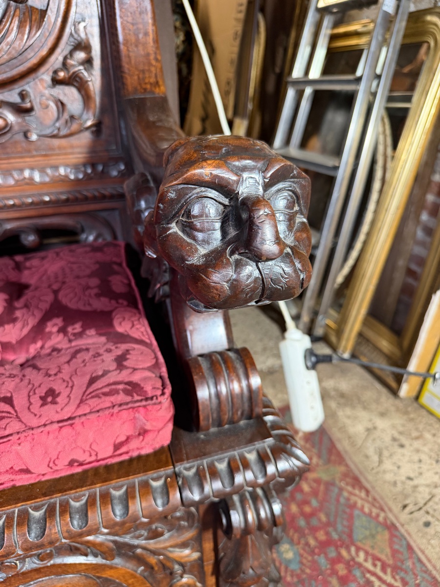 Banc coffre de style renaissance -photo-2