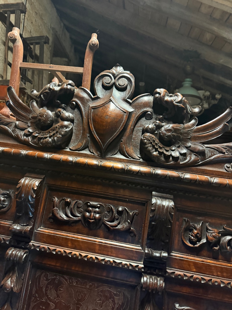 Banc coffre de style renaissance -photo-3