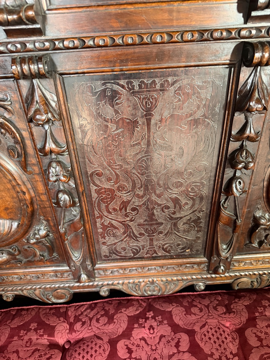 Banc coffre de style renaissance -photo-6