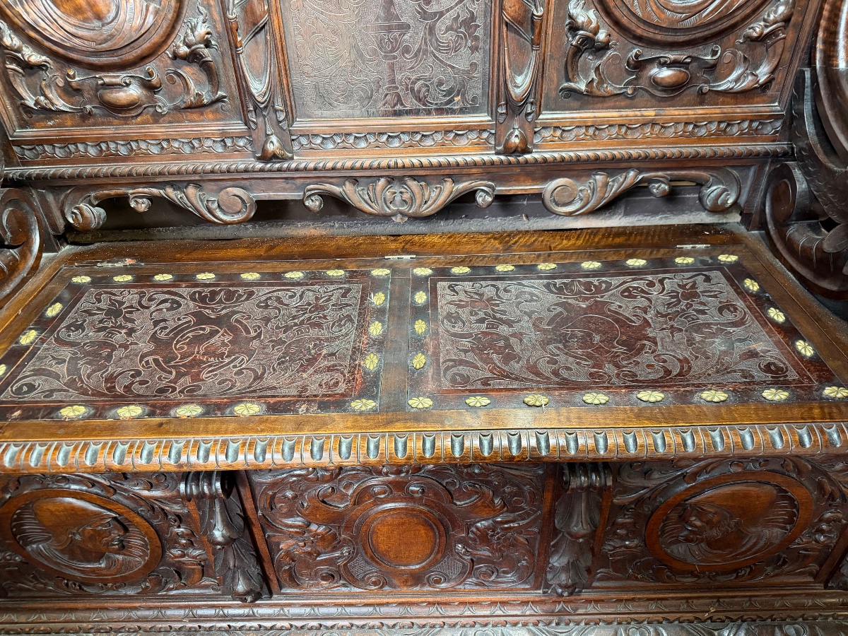 Banc coffre de style renaissance -photo-8