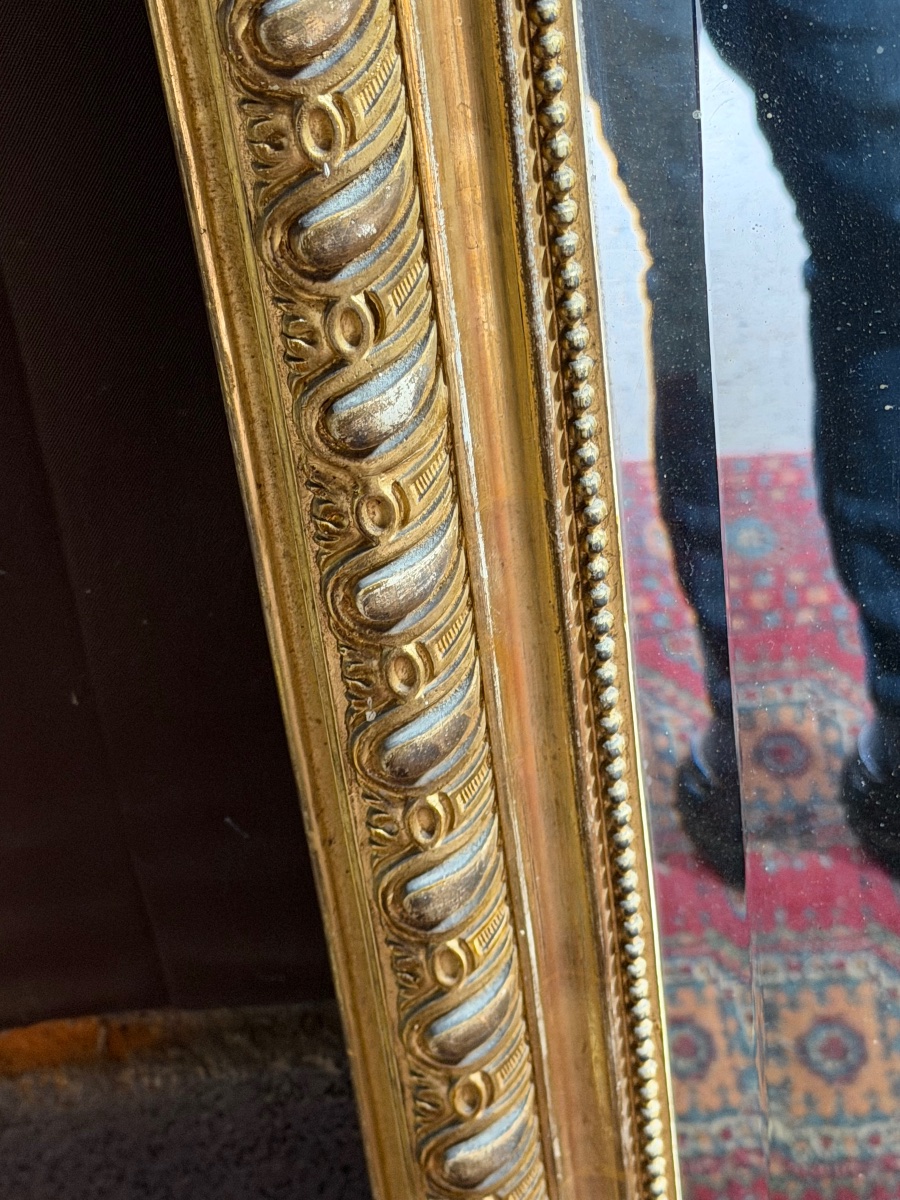 Miroir en bois doré XIXe de style Louis xv-photo-2