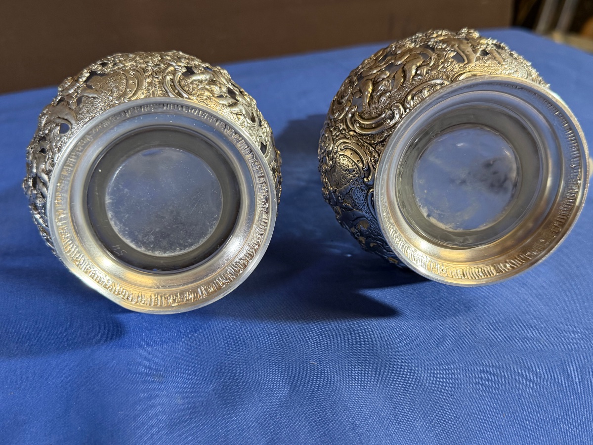 Pair Of Silver-mounted Water Jugs -photo-7