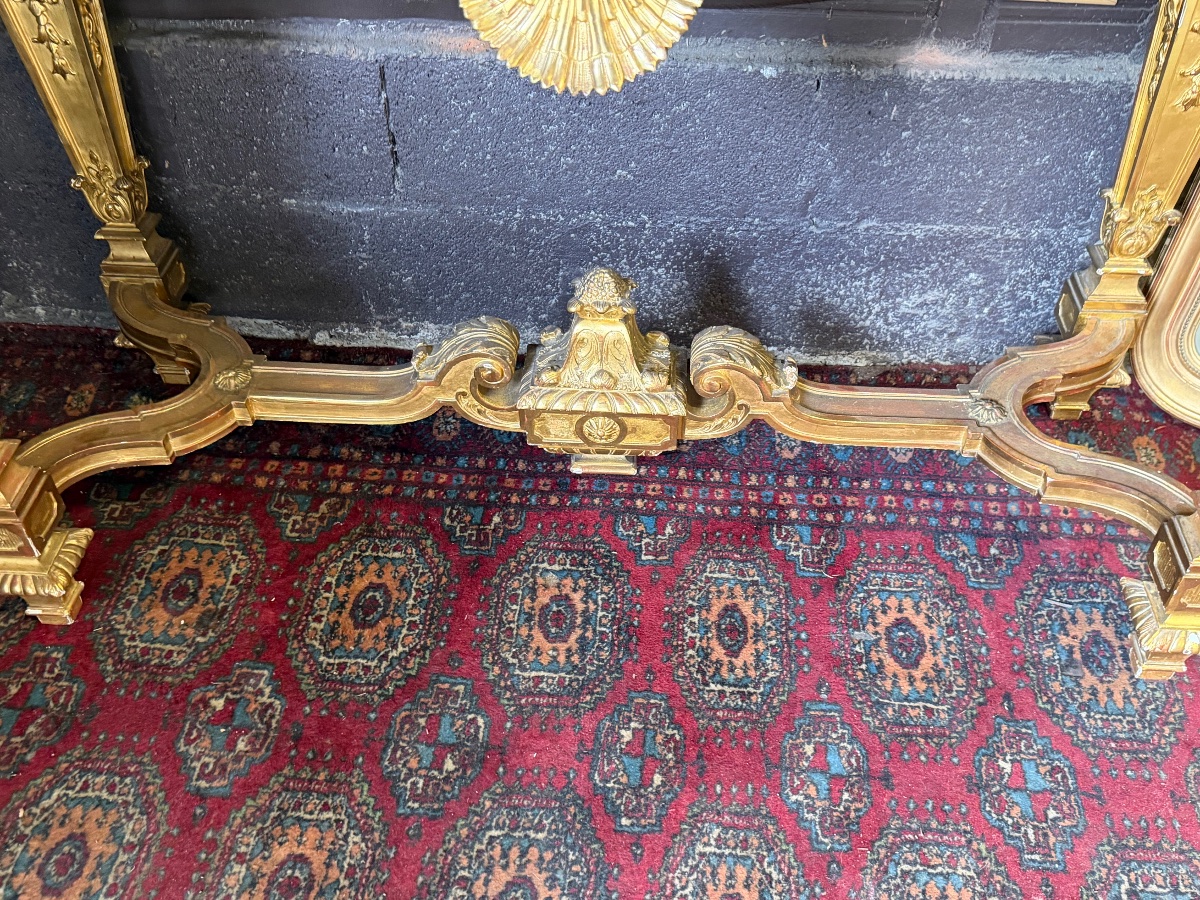 Pair Of Gilded Wooden Side Tables In The Louis XIV Style From The Napoleonic III Period, By Gallais, From Pr-photo-4