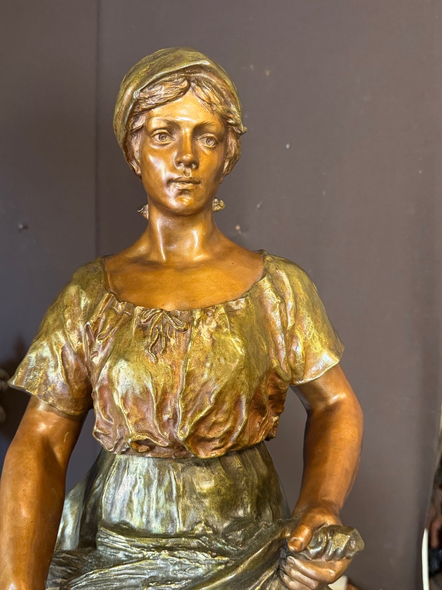 Oscar Ruffony (1874–1946), Large Bronze Sculpture (83 Cm)-photo-1