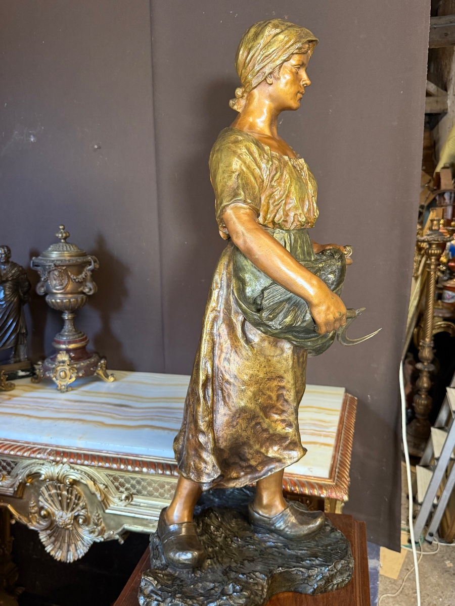 Oscar Ruffony (1874–1946), Large Bronze Sculpture (83 Cm)-photo-4